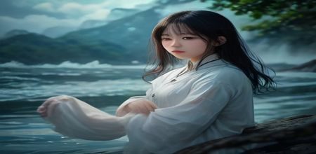 公益活动现场志愿者合影，背景有公益机构横幅，阳光明媚暖色调